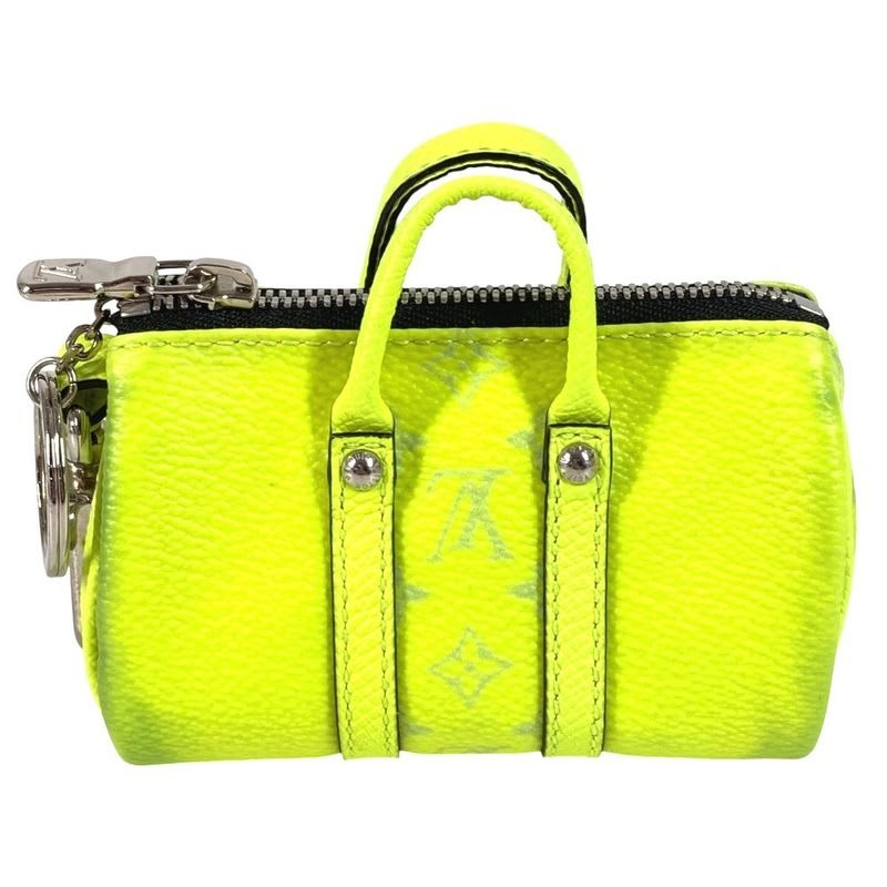 Louis Vuitton Key Holder Porto Cles Mini Keepall Taiga Leather Yellow — view 2
