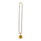 Celine Vintage Star Ball Logo Motif Chain Necklace Pendant Gold — view 5