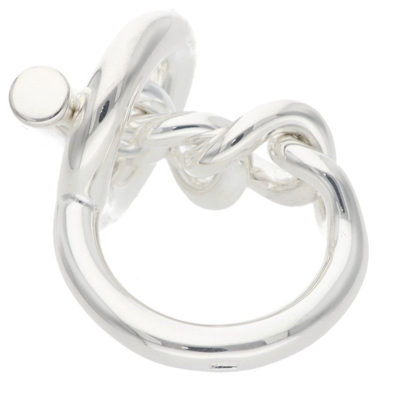 Hermes Croisette Silver Ring 50 10 — view 3