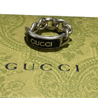 Gucci 925 Logo Plated Golmet Chain Ring — view 3