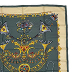 Hermes Scarf Carre 90 Parures Des Sables Desert Silk Green — view 3