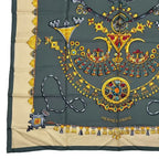 Hermes Scarf Carre 90 Parures Des Sables Desert Silk Green — view 5