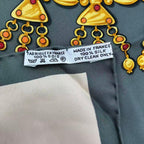 Hermes Scarf Carre 90 Parures Des Sables Desert Silk Green — view 7