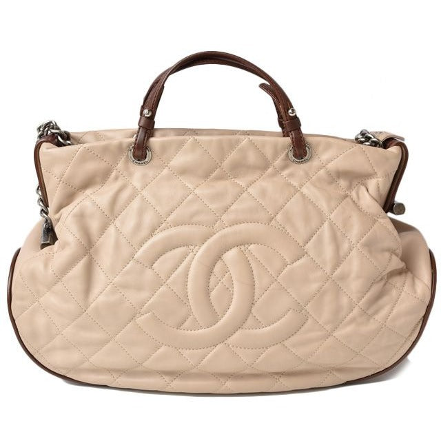 Chanel Tote Bag 2-Way Chain Quilted Stitching