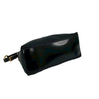 Prada Triangle Logo Nylon Patent Studs Shoulder Bag Black — view 7