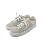Chanel Sneakers Shoes Suede Beige White Coco Mark Mesh
