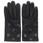 Hermes Lucky Charm Lambskin Leather Gloves 6.5 Keychain