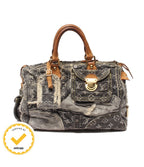Louis Vuitton Handbag Monogram Denim Patchwork Speedy 30
