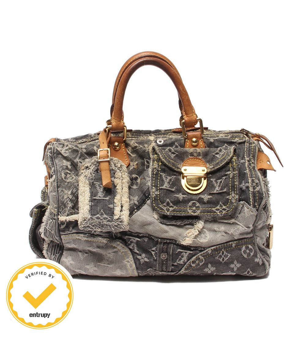 Louis Vuitton Handbag Monogram Denim Patchwork Speedy 30