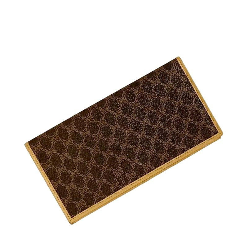 Celine Bifold Long Wallet Brown Beige Macadam