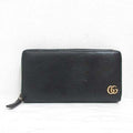 Gucci GG Marmont Wallet Leather Zip Around Black