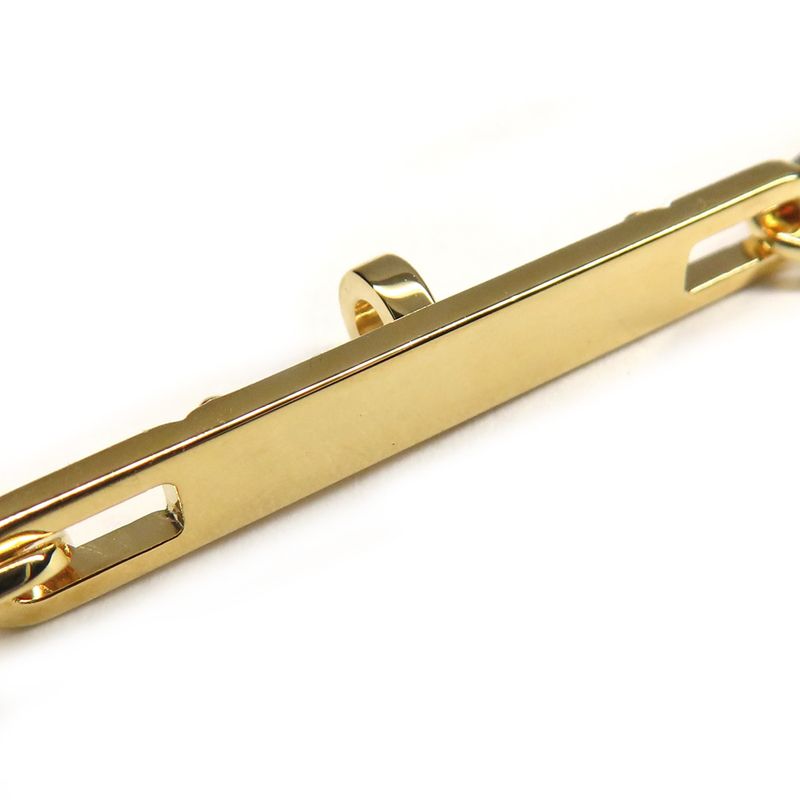 Hermes Earrings Kelly Chaine AU 750 18K Yellow Gold Pair — view 8