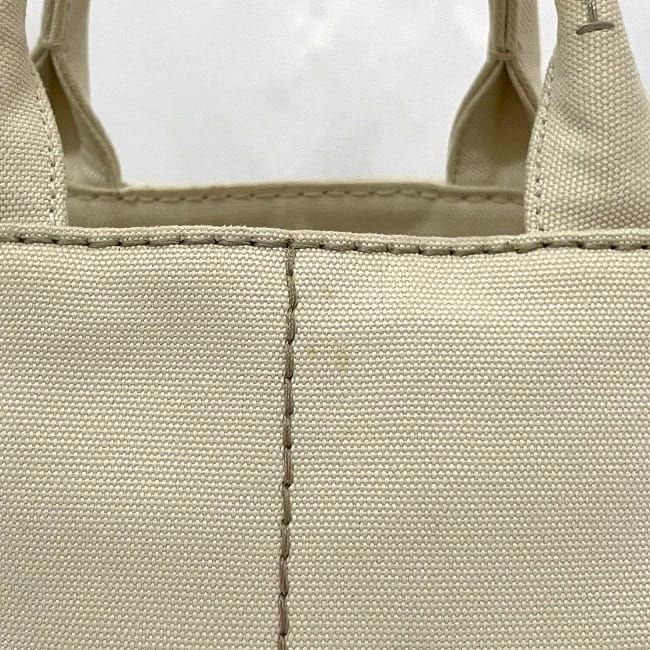 Prada Tote Canapa Ivory White 1 Bg439 — view 5