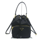 Prada Duet Re-nylon Bucket Bag 1 Bh038 Black