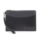 Dior Second Bag Clutch Black Czech Legre Leather
