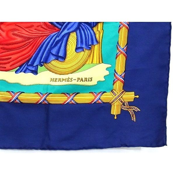 Hermes Liberte Egalite Fraternite Republique Francaise Carre 90 Scarf — view 3