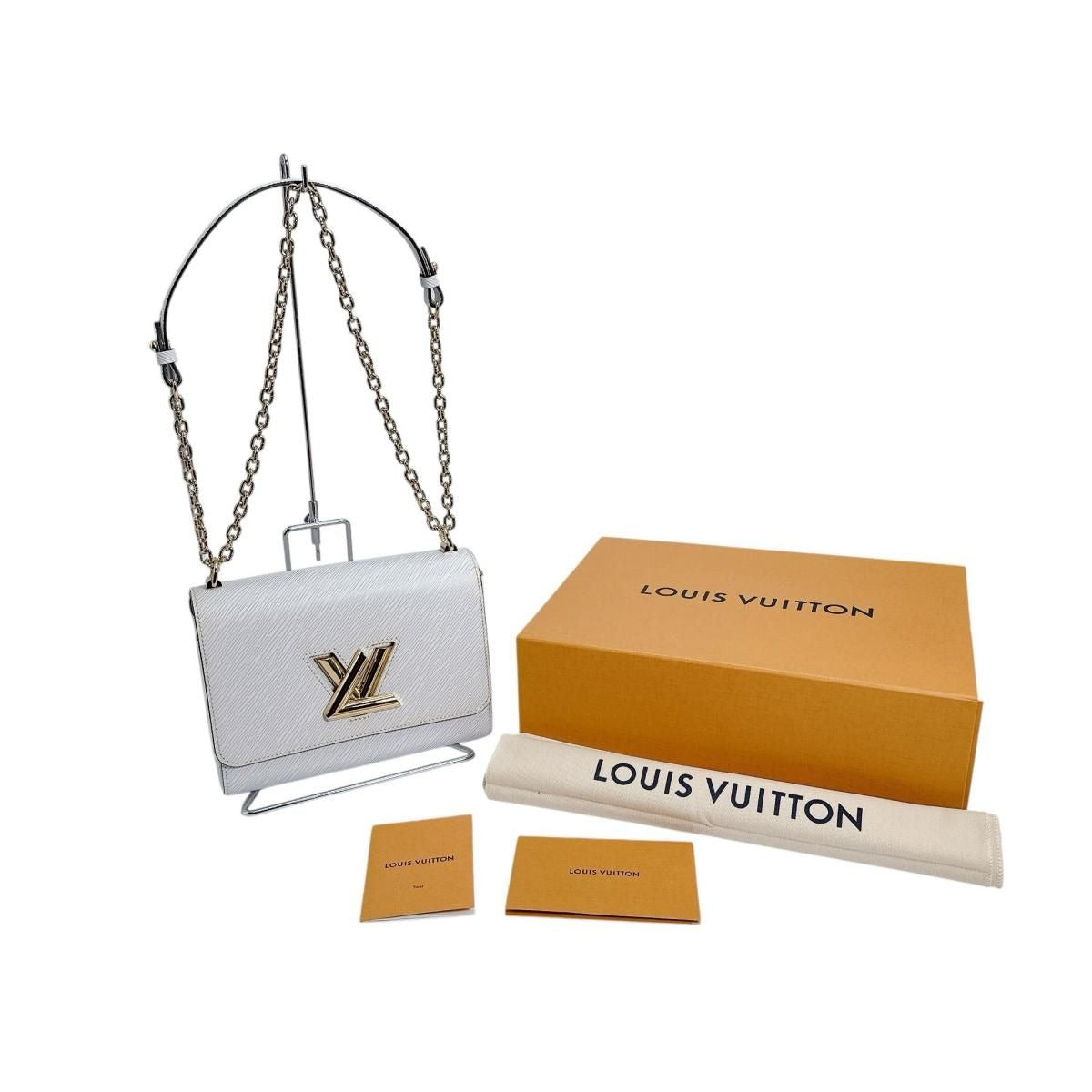 Louis Vuitton Epi Leather Twist MM Bron Shoulder Bag White