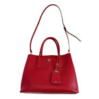 Prada Bn2775 Saffiano Shoulder Bag 2-Way Handbag Red — view 2