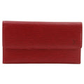 Louis Vuitton Porte Tresor International Trifold Epi Leather Castilian Red