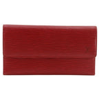 Louis Vuitton Porte Tresor International Trifold Epi Leather Castilian Red