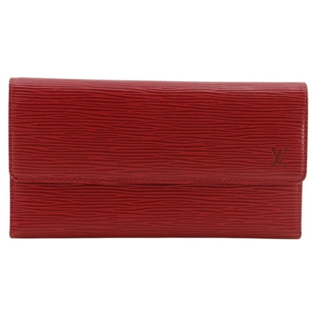 Louis Vuitton Porte Tresor International Trifold Epi Leather Castilian Red