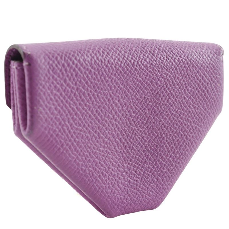 Hermes Le Van Cattle Vaux Epson Purple Coin Case — view 3