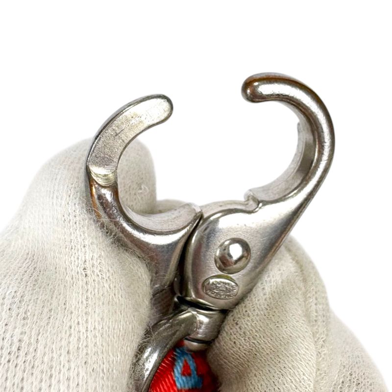 Chanel Neck Strap Coco Mark Blue Orange Red Silver Hardware — view 7