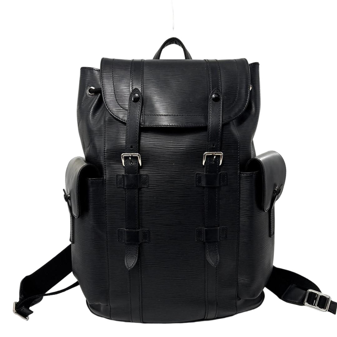 Louis Vuitton Super Christopher PM Epi Leather Backpack Black