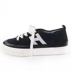 Hermes Deep Logo Leather Low Cut Sneakers Black White 36 — view 5