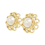 Chanel Vintage Earrings White — view 2
