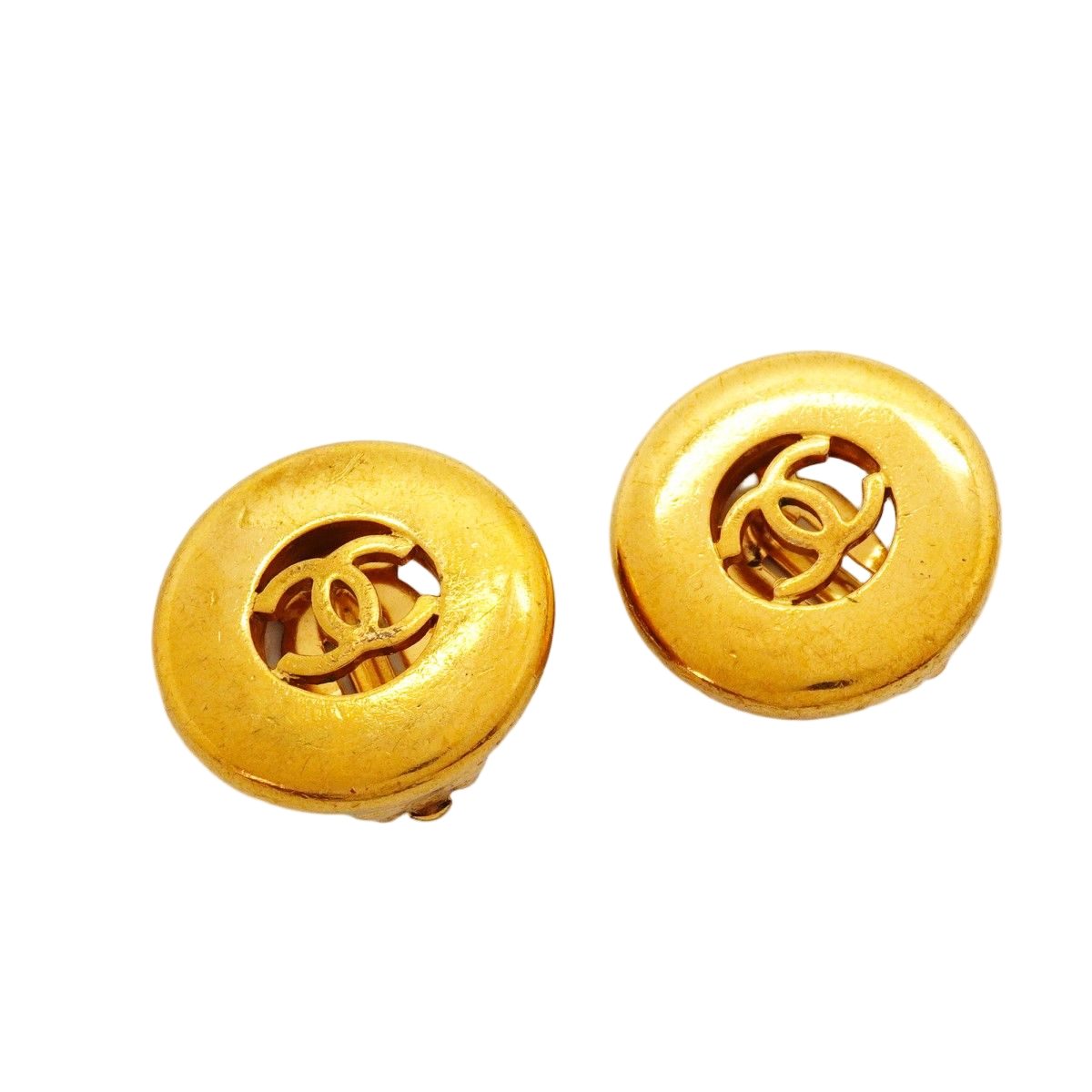 Chanel Earrings Vintage CC Logo Round — view 2