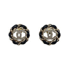 Chanel Coco Rhinestones Lambskin Metal Circle — view 2