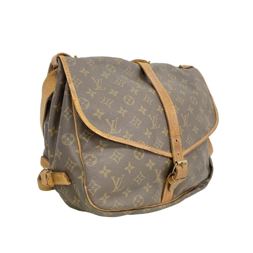 Louis Vuitton Shoulder Bag Monogram Saumur 35 Brown — view 2