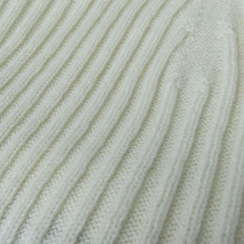 Chanel Knit Cap Cashmere Cotton White Black Hat Coco Mark Apparel — view 8