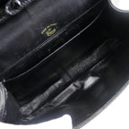 Gucci Vintage Sherry Line 2-Way Clutch Calf Black Shoulder Bag — view 5