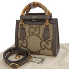 Gucci Jumbo GG Bamboo Diana Mini Tote Shoulder Bag — view 2