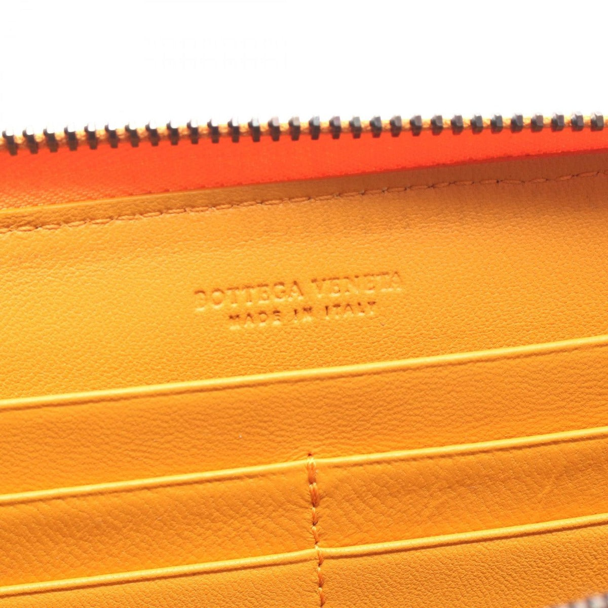 Bottega Veneta Round Wallet Intrecciato Orange Leather — view 4