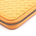 Bottega Veneta Round Wallet Intrecciato Orange Leather — view 7