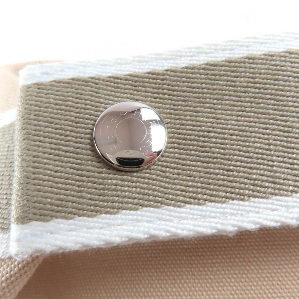 Hermes Brid a Black PM 100% Cotton Silver Hardware H Embroidered — view 8