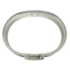 Hermes Click Silver Black Bangle Bracelet — view 2