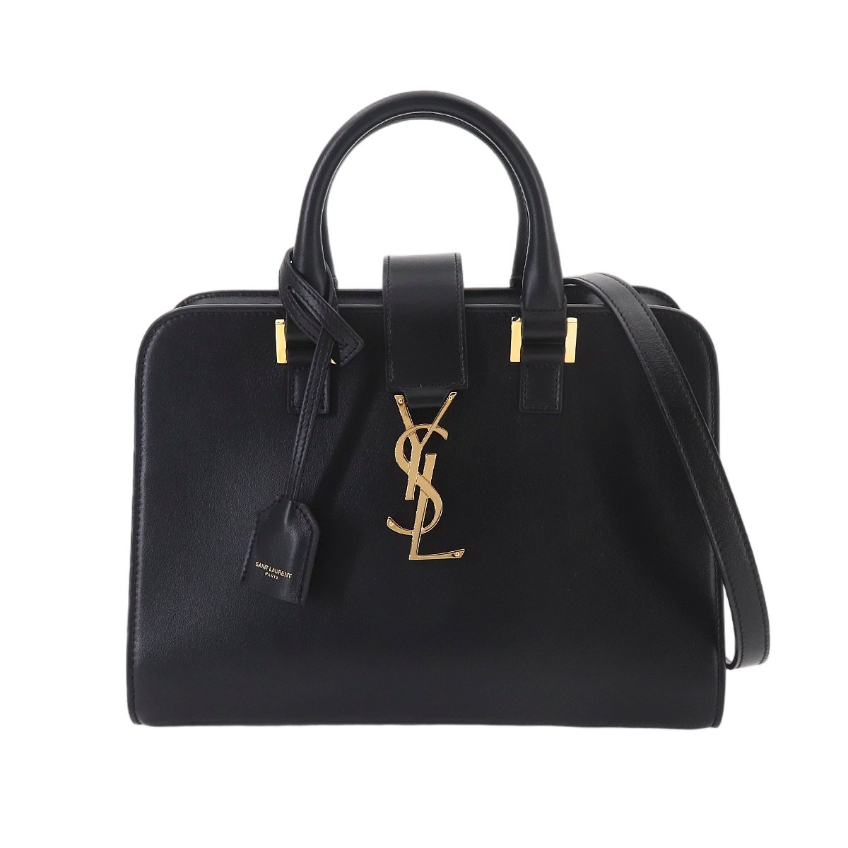 Saint Laurent Baby Cabas 2-Way Bag Leather Black