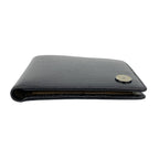 Chanel Wallet Coco Button Leather Black Silver — view 2