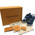 Louis Vuitton Sandals Wedge Sole Starboard Line Sky Blue — view 3
