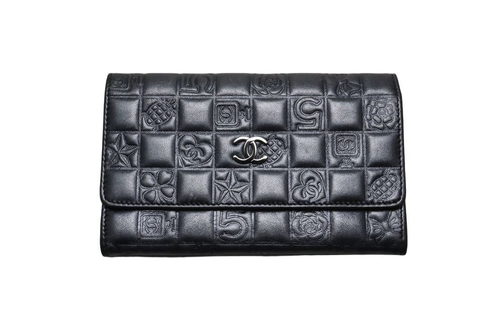 Chanel Icon Leather Bifold Wallet