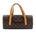Louis Vuitton Sonatine Monogram Leather Brown Light Handbag Gold