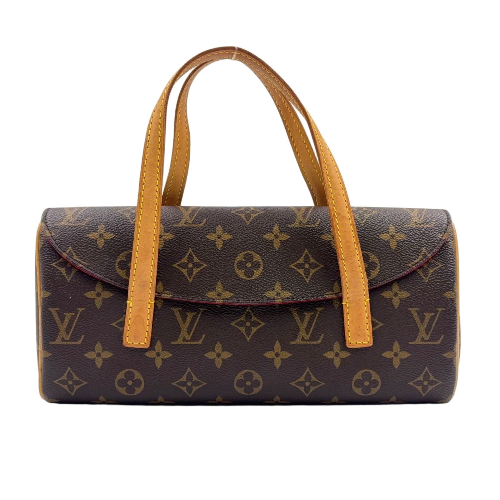 Louis Vuitton Sonatine Monogram Leather Brown Light Handbag Gold