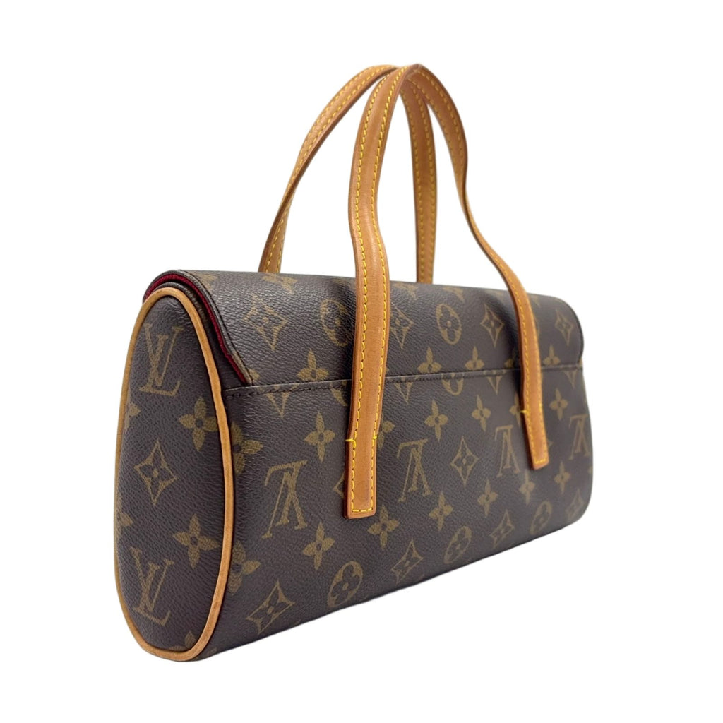 Louis Vuitton Sonatine Monogram Leather Brown Light Handbag Gold — view 2