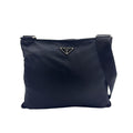 Prada Nylon Black Shoulder Bag Silver