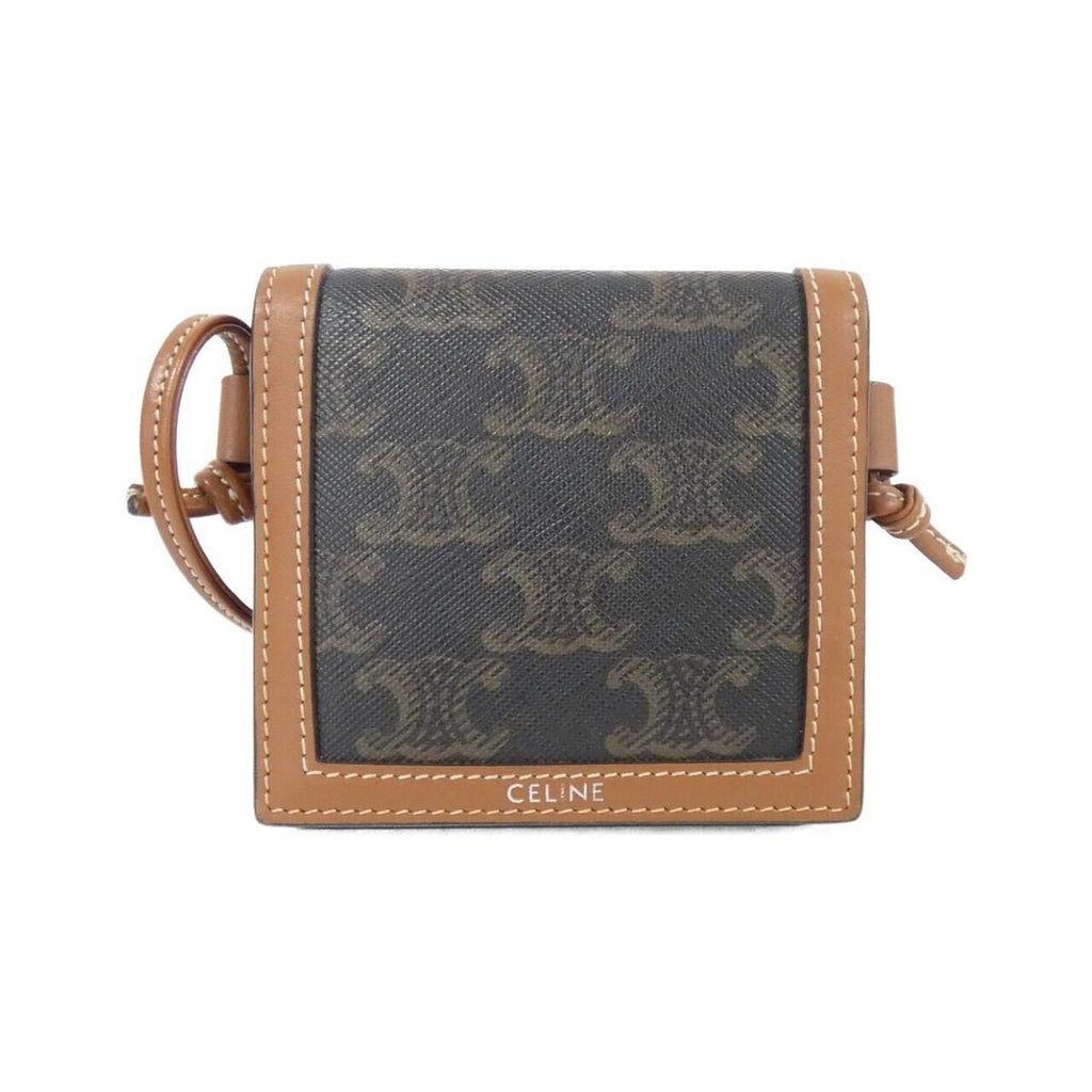 Celine Shoulder Wallet Tan