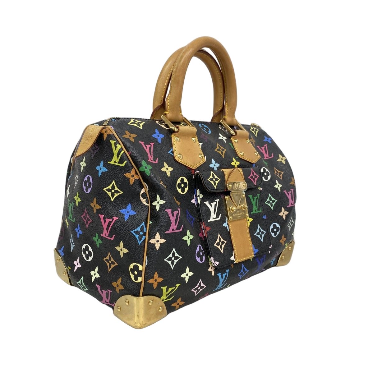 Louis Vuitton Handbag Monogram Multicolor Speedy 30 Noir — view 2